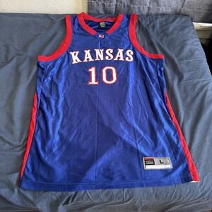 Nike Team Elite Kansas Jayhawks‎ #10 Rasch Basketball Jersey Men's LG Excellent